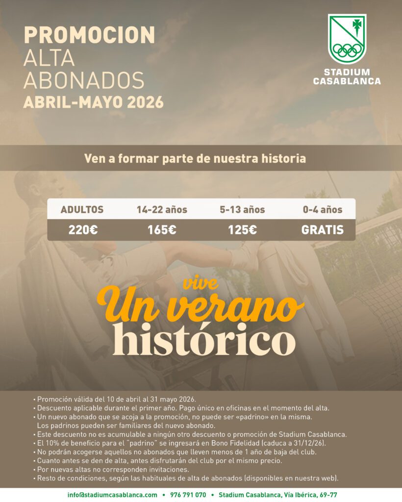 STADIUM CASABLANCA-Un verano histórico 2026 (POST)-contra